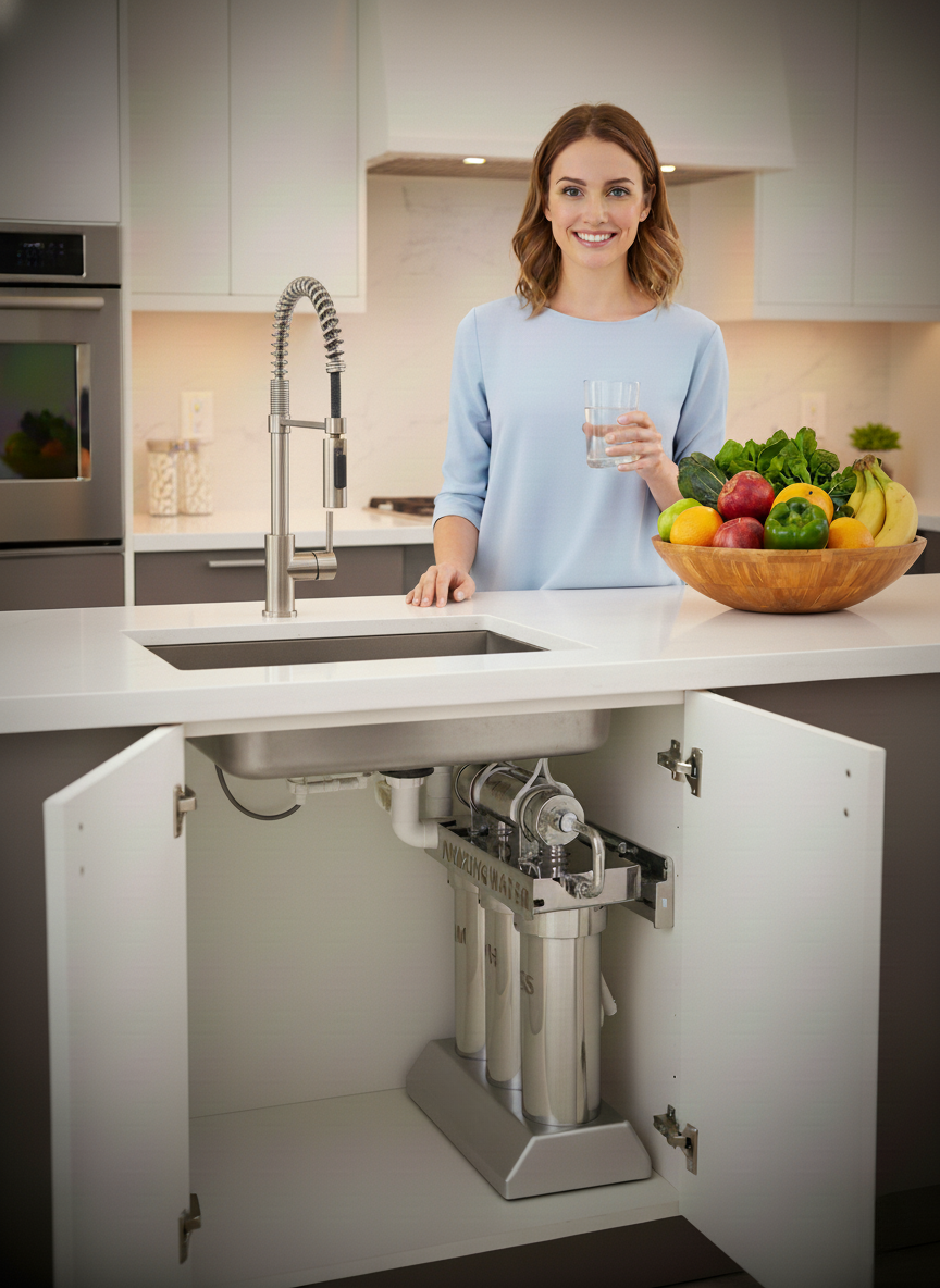 Amazing Water system installed under kitchen sink